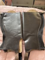Brown Leather Riding Gaiters 18” Long 9” Calf