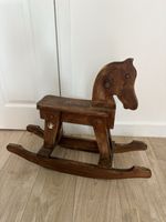 Vintage Style Wooden Rocking Horse Rustic Nursery Prop Home Decor Childs Rocker