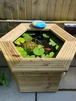 Raised Garden Pond Aquatic Planter w/Decorative Surround Ready2Use Garden Gift