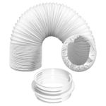 Air Con Vent Hose 3m 5" 5.9" Duct Pipe Extension Threaded Coupler Connector Kit