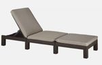 Keter Daytona Deluxe Rattan Effect Sun Lounger Brown Oat Garden Recliner #667