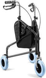 Helping Hand Company Lightweight Three Wheeled Folding Rollator Walker Tri Wheel
