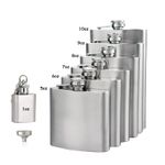 7/10 oz Liquor Pocket Hip Flask Stainless Steel Whiskey Screw Cap Flagon