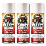 3x SAAO Carpet Adhesive Spray Strong Multi Purpose Aerosol Adhesive Spray 500ml