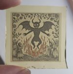 Stained glass Devil & witches traditional kiln fired piece devil occult satan