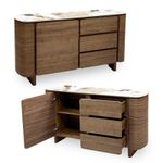 Furniture Village ‘Mekong’ Sideboard 1 Door 3 Drawer Marble Effect Ceramic Top
