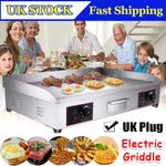73cm Commercial Electric Griddle Countertop Hotplate BBQ Grill Catering Bacon