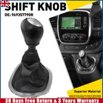 Gear Shift Lever Knob & Gaiter Chrome 6Speed for Renault Trafic 14-19 969357790R