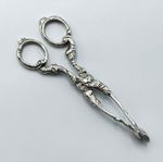 GEORGE I DESIGN CAST SILVER SUGAR NIPS LONDON 1855