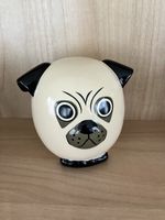 Pug Ceramic Money Box,cream/black Novelty dog Lovers Savings Pot,excellent