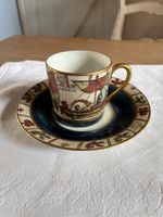 Bayeux Tapestry Limoges Hand Painted  Demi Tasse Cup And Saucer
