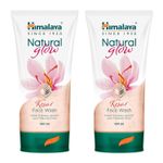 Pack of 2 Himalaya Natural Glow Kesar Face Wash 100ml Each for Radiant Skin