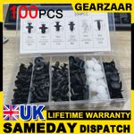 100x Car Body Fastener Clips Push Rivets Retainer Door Screw Panel Bumper Trim