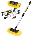 5FT Water Fed Car Vehicle Wash Brush Extending Cleaning Durable Long Handle Pole