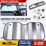 Universal folding Foil Sun Shade Car Van Windscreen Protector for Front or Rear,