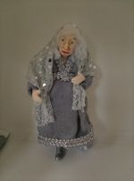 Dolls House Miniature Polymer Clay, Glamorous Granny  1-12TH