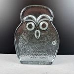 Vintage Blenko 7" Owl #6813 Joel Myers MCM Glass Figurine GLOWS