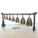 Rare Collectable Musical Meditation Gong with 7 Ornate Bells Dragon Design UK