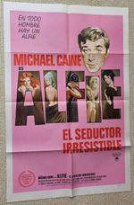 Alfie 1966 Original RARE US-issue Spanish 1sht Movie Poster 27x41  Michael Caine