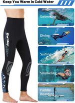 Owntop Men Wetsuit Pants 3mm Neoprene Tights Thermal Surfing Diving Suit Blue