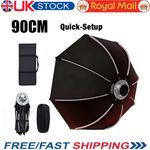 K3 Serie K3-90 90CM Octagon Softbox Quick Set-up with Grid Bowens Mount