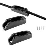 2Pcs Boat Jam Cleat Self-Lock Rope Black Nylon Clam Cleat Cord Tensioner Runner