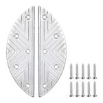2Pcs, Metal Heel Plates Heel Repair Pad Semicircular w/ Screw Nails
