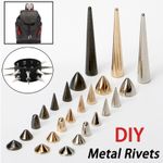 Metal Studs Rivet Bullet Spike Cone Screw For Leather Clothing Jacket Craft DIY