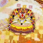 Mandala Hedgehog Needle Minder for Cross Stitch & Embroidery by Meloca Designs