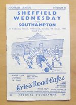 SHEFFIELD WEDNESDAY v SOUTHAMPTON FA Cup 1948/1949 Good Cond Football Programme