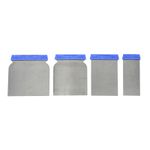 4Pc Body Filler Applicator Spreader Set 4pc Flexible Stainless Steel Blades