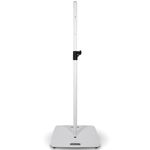 White Speaker Stand with Square Base Adjustable 104-182cm 35mm Pole