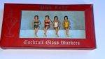 4 x Vintage Boxed Pink Lady Gin Cocktail Glass Markers (C829)
