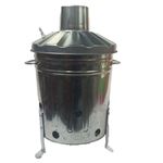 Mini Garden Incinerator Small Fire Bin Galvanised 15L Burning Wood Paper Letter