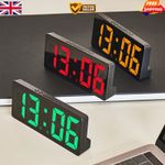 Alarm Clock Led Display Digital Mirror Alarm Clock Battery/Plug-In Alarm Clock