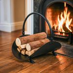 Traditional Log Holders For Fireplace Heavy Duty Powder Coated Large Log Baskets