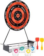 Drinking Dart Game Board Magnetic Set with 4 Shot Glasses Adult Party Fun Game