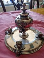 STUNNING INKWELL WITH ORIGINAL LINER VICTORIAN SILVER PLATED ONE OF A KIND