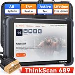 ThinkScan 689 Car Diagnostic Tool Bidirectional OBD2 Scanner CANFD&DoIP 34 Reset