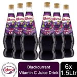 Ribena Concentrate Squash Blackcurrant Rich in Vitamin C Juice Drink, 6x1.5Litre