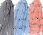 Ladies French Bulldog Scarf Sarong SEE COLOUR OPTIONS cotton mix Frenchie lover