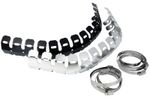 NEW 2 STROKE EXHAUST PROTECTOR SHIELD OFF ROAD MOTOCROSS EXHAUST SHIELD BLACK