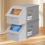 1x Closet Cap Organizer Large Capacity Foldable Hat Baseball Cap Storage Box