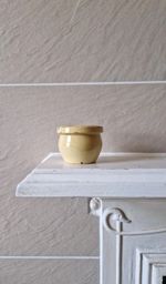 Vintage French Miniature Stoneware Preserves Pot - Rustic Farmhouse