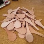 Leather Key ring Blank, x 25 Full Grain veg-tan ready for tooling Home Craft