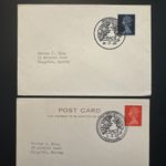 1969 Power Boat Race Pair Special Postmarks Inverness Whitby Scottish Yorkshire