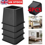 4x Heavy Duty Bed Chair Riser Feet Leg Lift Furniture Extra Raiser Stand Durable