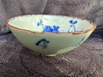 Antique Seto Japan Signed Porcelain Celadon Bowl 15.5cm Dia x 7cm High