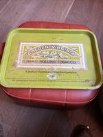 Vintage Retro Golden Virginia Tray 42cm x 300cm Tobacco Tin Design Patina