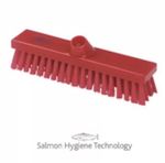 Salmon Hygiene Deck Scrub Brush Filled With Polyester Metal Detectable 280mm